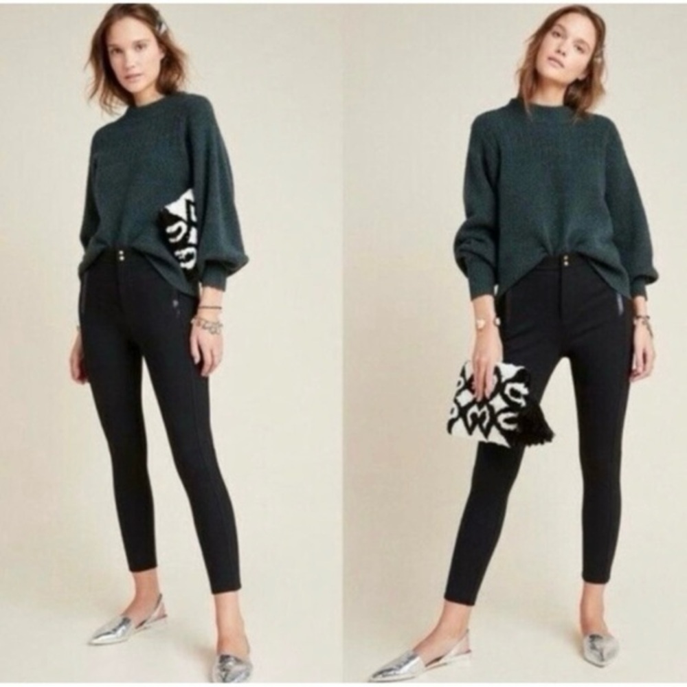 Anthropologie The Essential Slim Pants Black Size 14